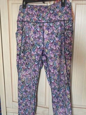 Floral Purple Multi Athletic Leggings